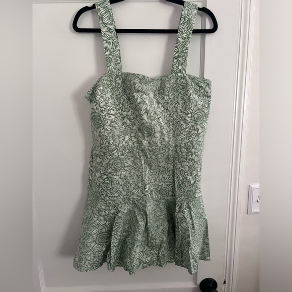 Amanda Uprichard | Dresses | Amanda Uprichard Green And White Dress |  Poshmark